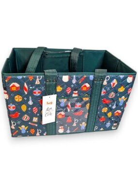 Lug Gallop Collapsible Carry-all Tote Retro Christmas Ornament NWT